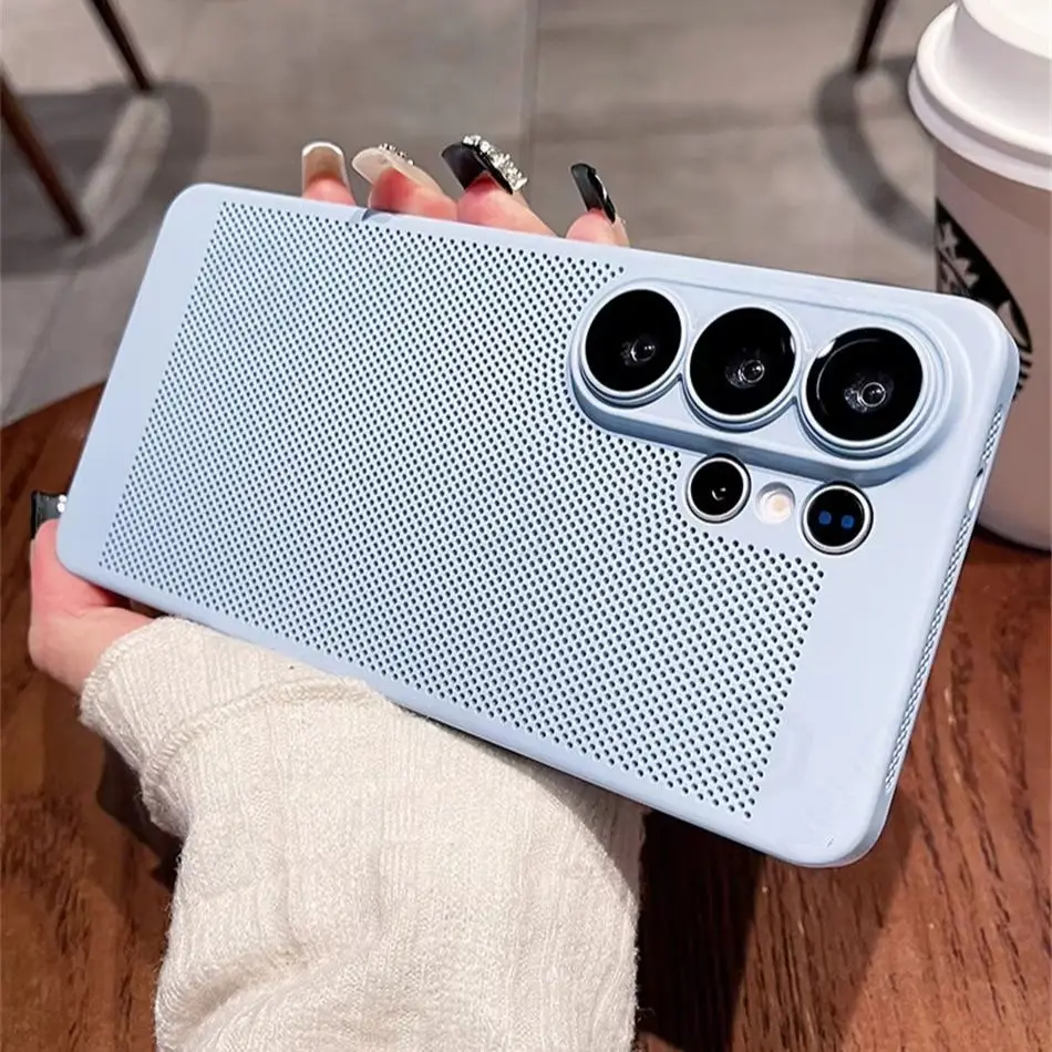 Breathable Mesh Heat Dissipation Thin Matte Hard Phone Cover