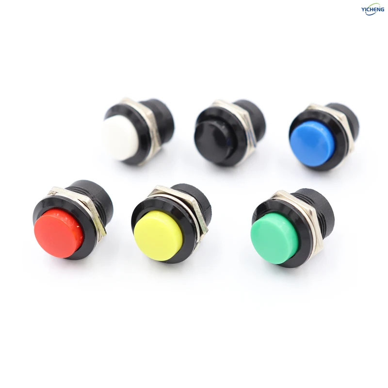 12 Stück 16mm Momentary-Drucktastenschalter, geschweißtes 150mm Kabel, wählbar, anpassbare Länge
