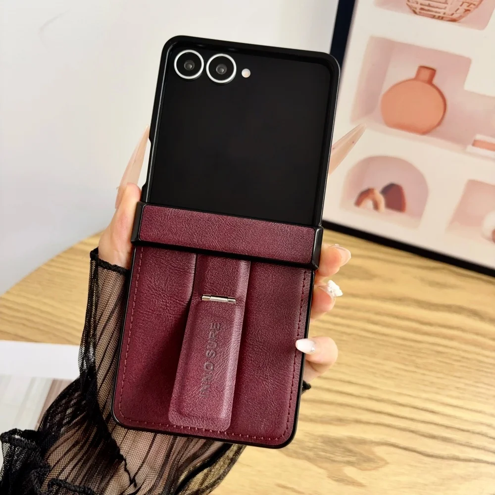 Luxury Retro Cowhide Pattern Folding Stand Leather Case with All-Inclusive Hinge Cover