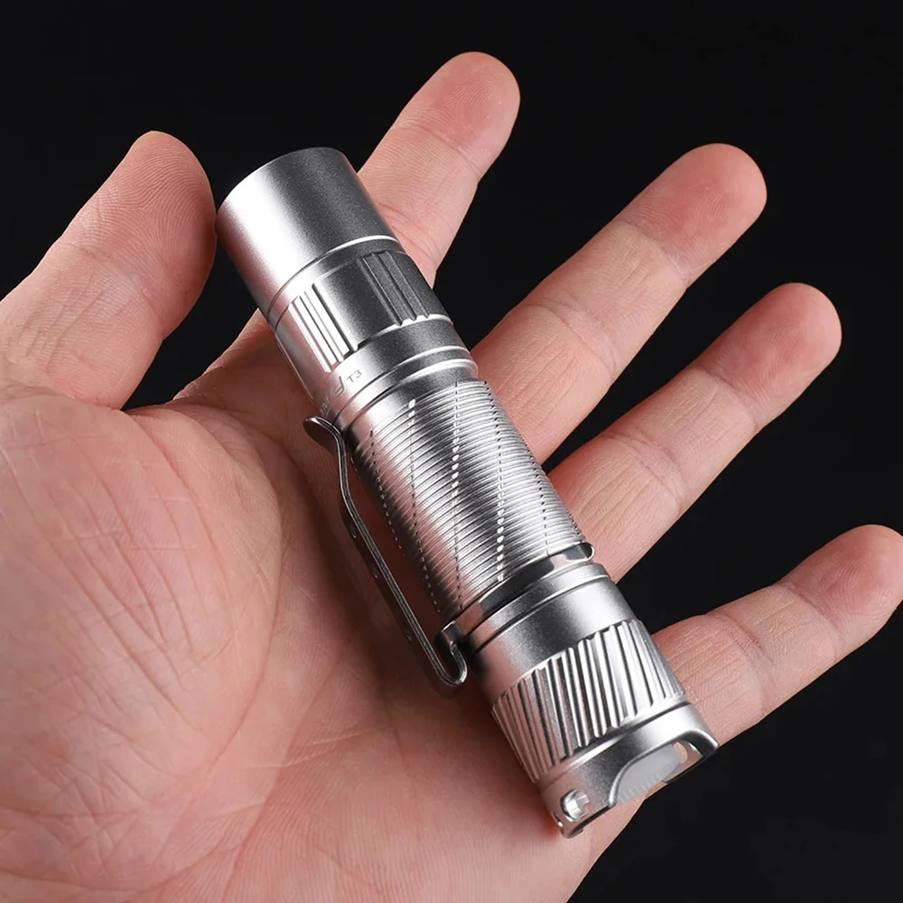 Silver Convoy T3 with 519A Led Flashlight high CRI for AA