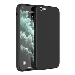 Liquid Silicone Matte Soft Case - Candy Color Camera Lens Protection Cover for iPhone SE 4 2025 (Black)