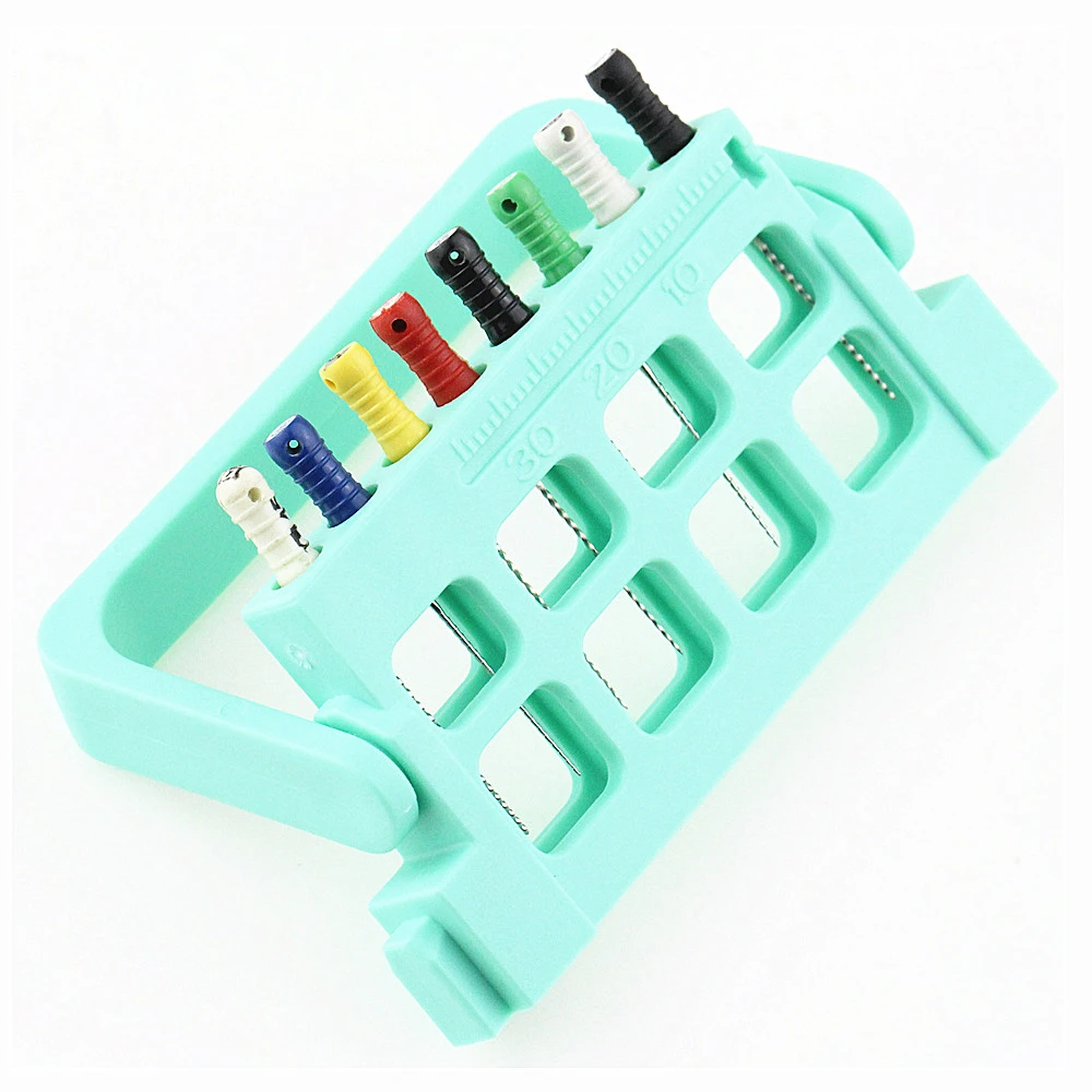 1Pcs Dental Root Canal Files Holder 8 Holes with Record Stand Tray for