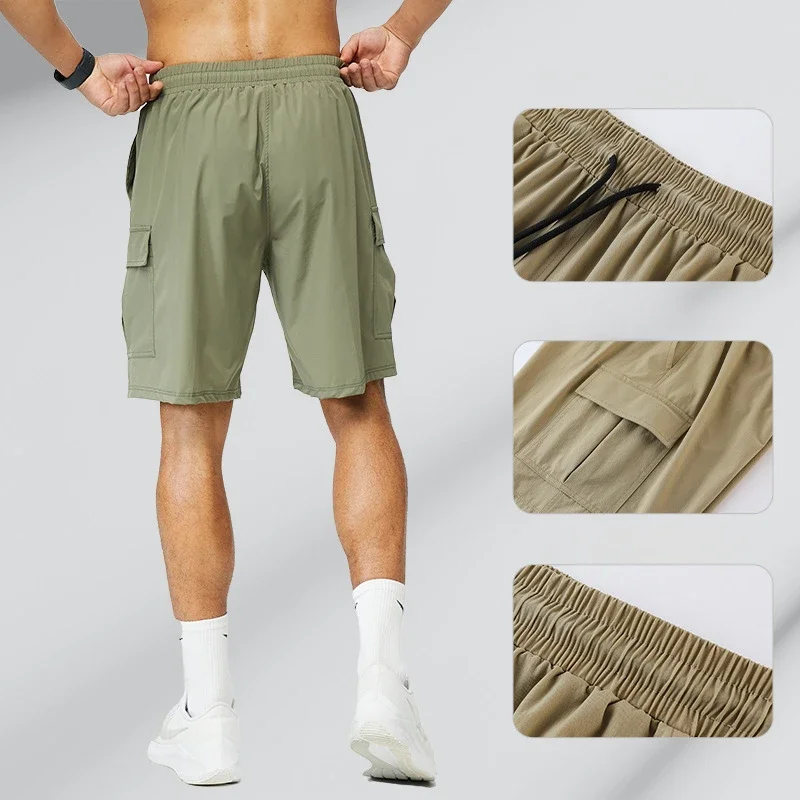 Fashion leisure work clothes sports shorts quick-drying running fitness and loose pants basketball gym shorts
