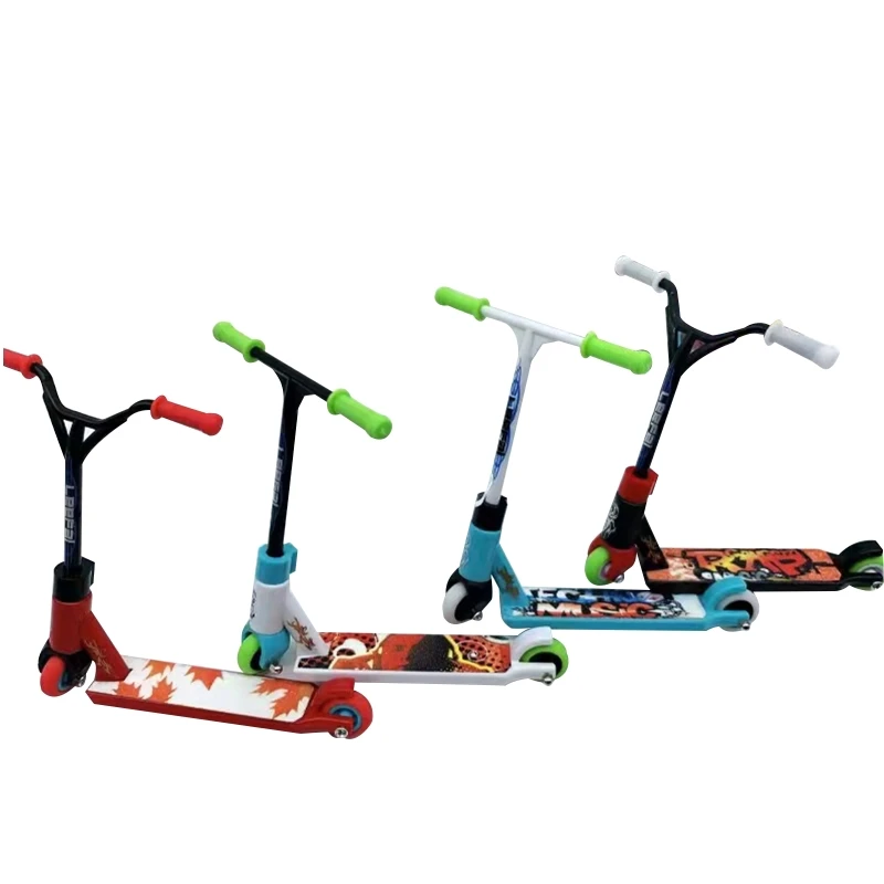 Mini Finger Scooter Set with Alloy Finger Scooter Tools and Finger Board Accessories Mini Fingerboards Interactive Finger Toy Gifts Finger Scooter Stunt for Children and Adults 