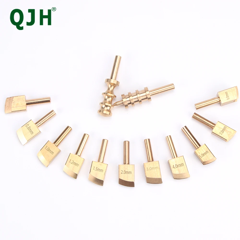 QJH Leather Electric Heating Edge Decoration Soldering Iron Brass Tools DIY Process Pressure Edge Sealing Soldering Iron Tools leather tool