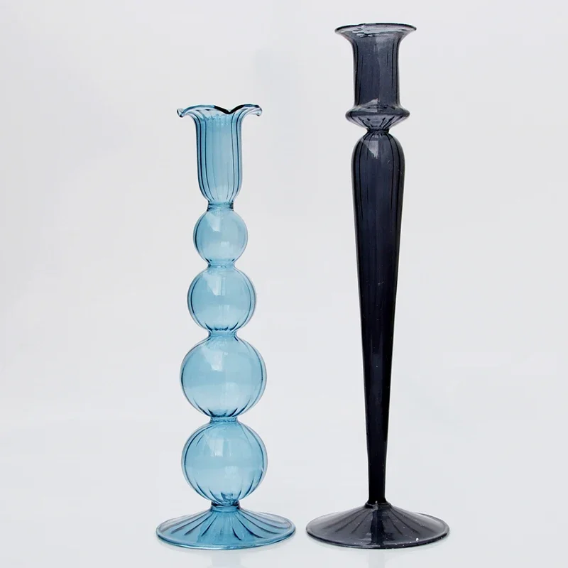 Glass Taper Candle Holder 6