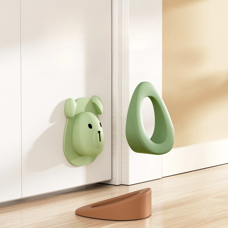 Children's Safety Silicone Cartoon Door Stop Anti Collision Door Child Safety Protection Baby Gate Stopper