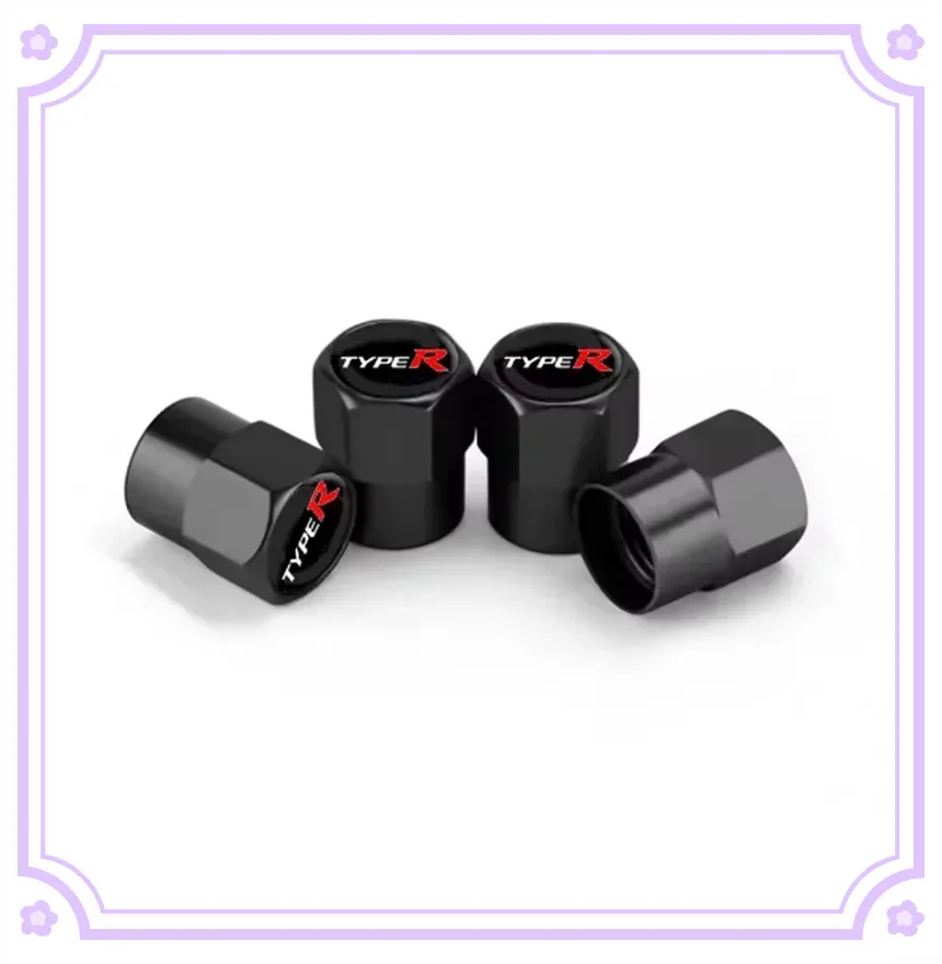Sleek Aluminum Tire Valve Caps - Set of 4