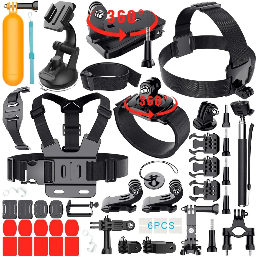 

40-In-1 Action Camera Accessory Kit for GoPro Hero Session DBPOWER AKASO VicTsing APEMAN Kit 40 Outdoor Sports Combo Accessories