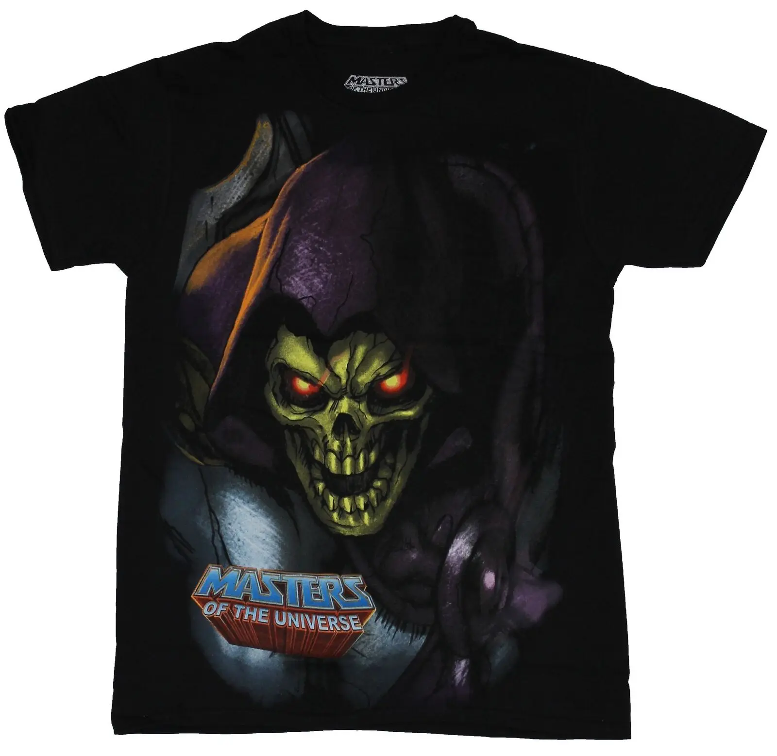 Masters Of The Universe Adult New T-Shirt-Giant Spaventoso Skeletor Face Smile