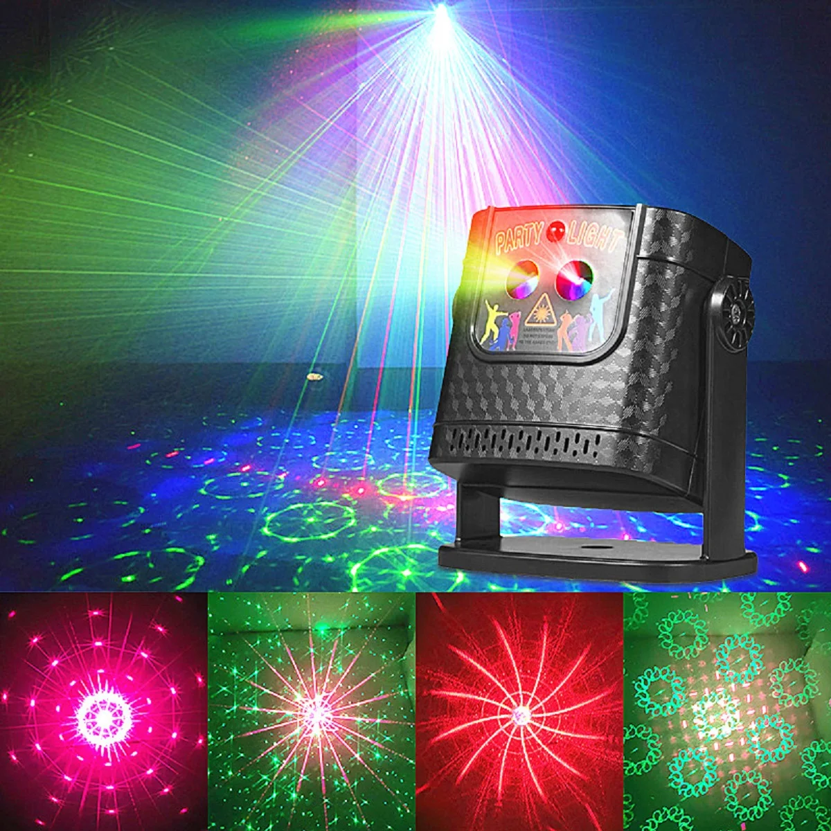 Party lights, DJ disco lights, strobe lights, projection projector, USB-powered projector lights, home atmosphere lights