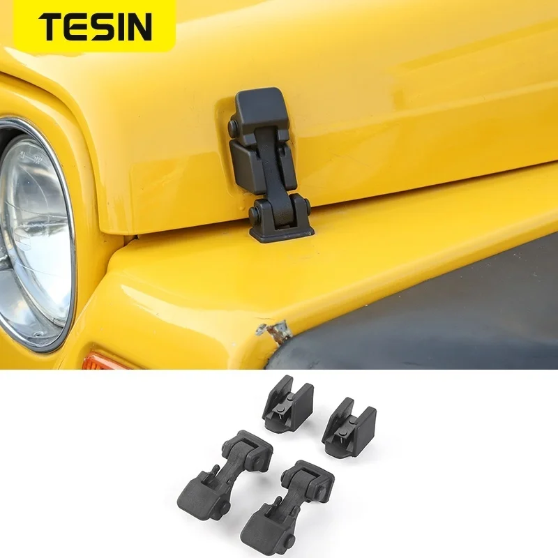 Tesin For Jeep Wrangler Tj 1997-2006 Black Engine Lock Hood Latch Catch  Cover Abs Exterior Second Generation Car Accessories - Locks & Hardware -  AliExpress