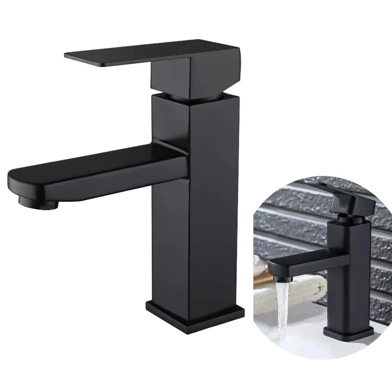Basin Sink Bathroom Faucet Deck Mounted Hot Cold Water Basin Mixer Taps Black Lavatory Sink Tap Basin Sink Bathroom Faucet Deck Mounted Hot Cold Water Basin Mixer Taps Black Lavatory Sink Tap