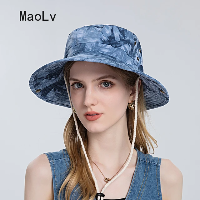 Bucket Hat for Women Men Tie-Dyed Fisherman Hats Travel Fishing Cap Fashion  Panama Sun Hat Four Seasons Two Kinds of Wearing - AliExpress