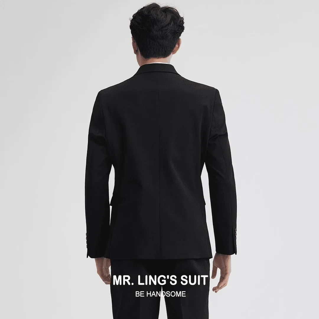 Groom Wedding Suit Three-Piece Set Casual Menswear Premium Size Business Formal Engagement Outfit Chinese Brand AE Stock
