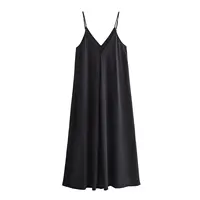 MUJER Black Slip Long Dresses for Women Red Draped Summer Dress Woman 2025 Sexy Backless Maxi Dress Women Summer Beach Dresses - Image 4