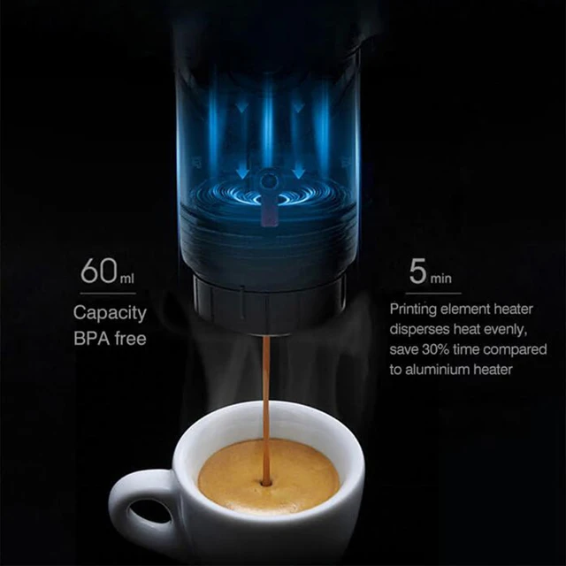 HiBREW-cafetera portátil para coche y hogar, máquina de café expreso de 12V  de CC, compatible con cápsula Nexpresso Dolce, H4A - AliExpress