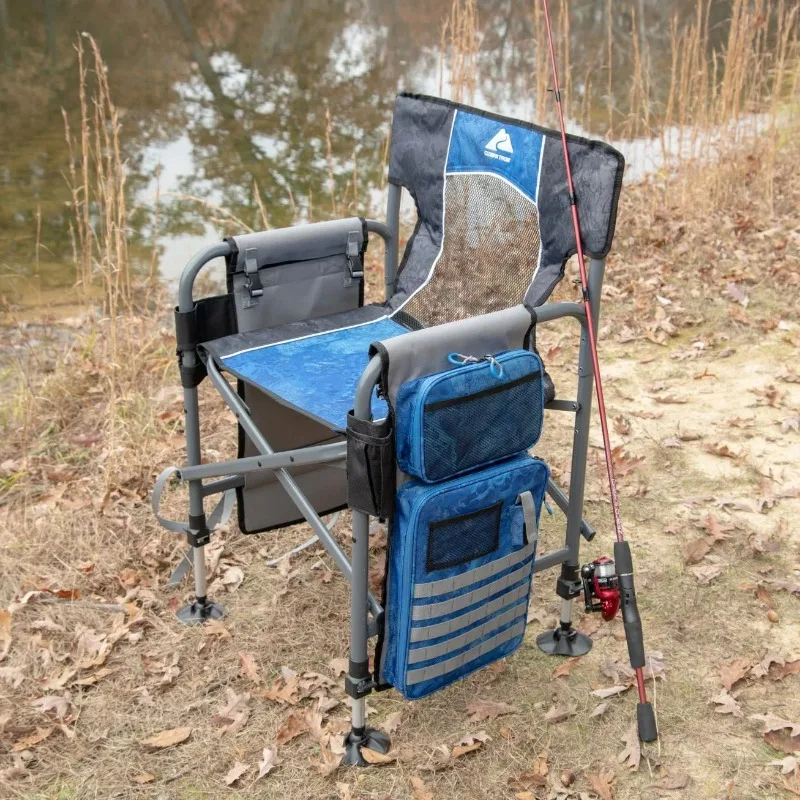 Ozark Trail Camping Director Fishing Chair, Blue, Adult outdoor