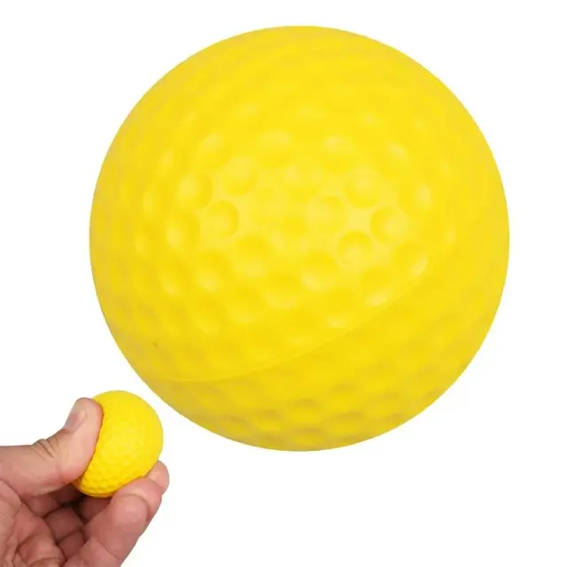 10pcs/lot Soft Indoor Practice PU Yellow Golf Balls Training Aid Drop Shipping Wholesale Gift for Golfers 3