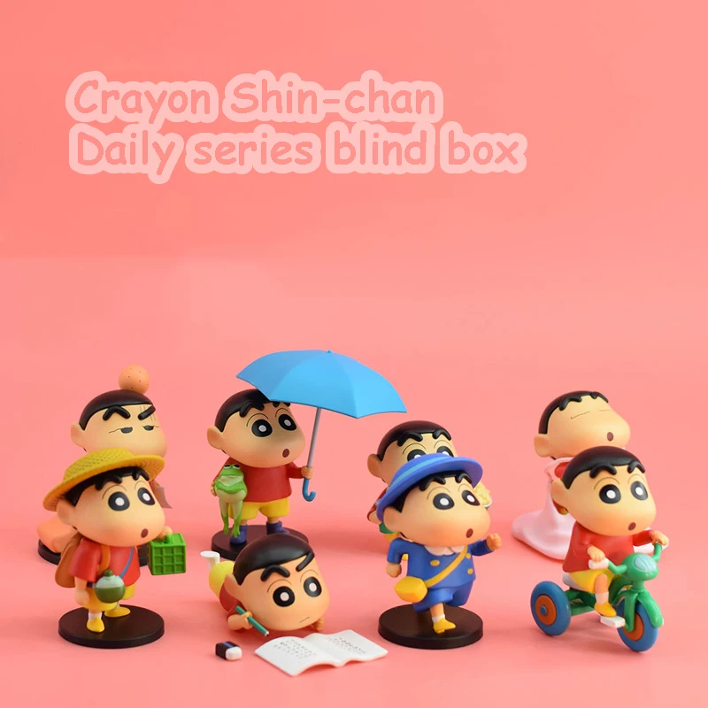 

Genuine Kawaii Crayon Shin-Chan Daily Series Blind Box Crayon Anime Cartoon Shin-Chan Model Toy Handmade Figurine Birthday Gift