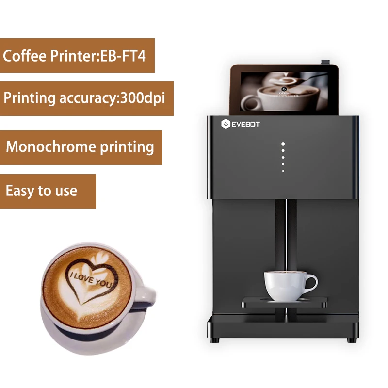 Evebot 3d Latte Art Coffee Printer Machine Automatic Beverages Food