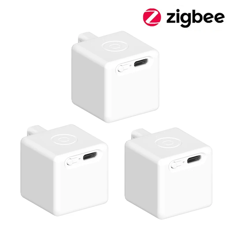 Tpye-C Rechargeable Tuya Zigbee Smart Touch Fingerbot Plus Robot Button Pusher Arm Switch Support Alexa Google Home Alice smart button pusher