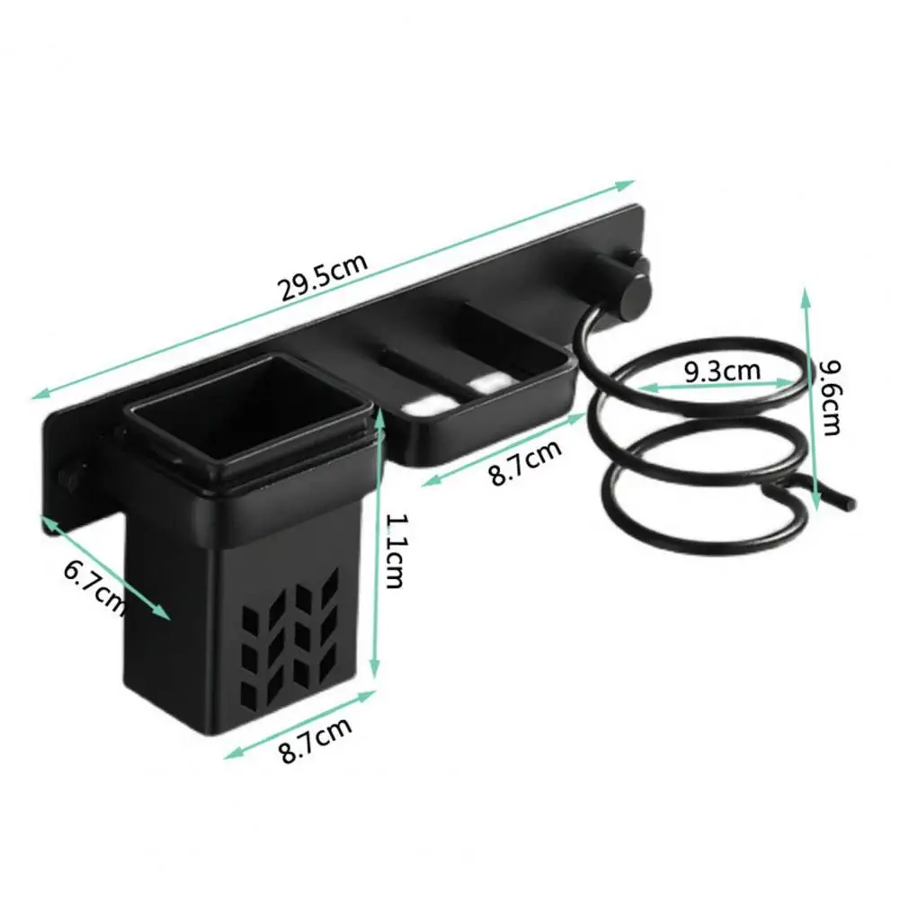 Hair Dryer Holder Wall Mount Hair Tool Organizer Rack for Bathroom Heat-resistant Curling Iron Blow Dryer Holder for Hair 6