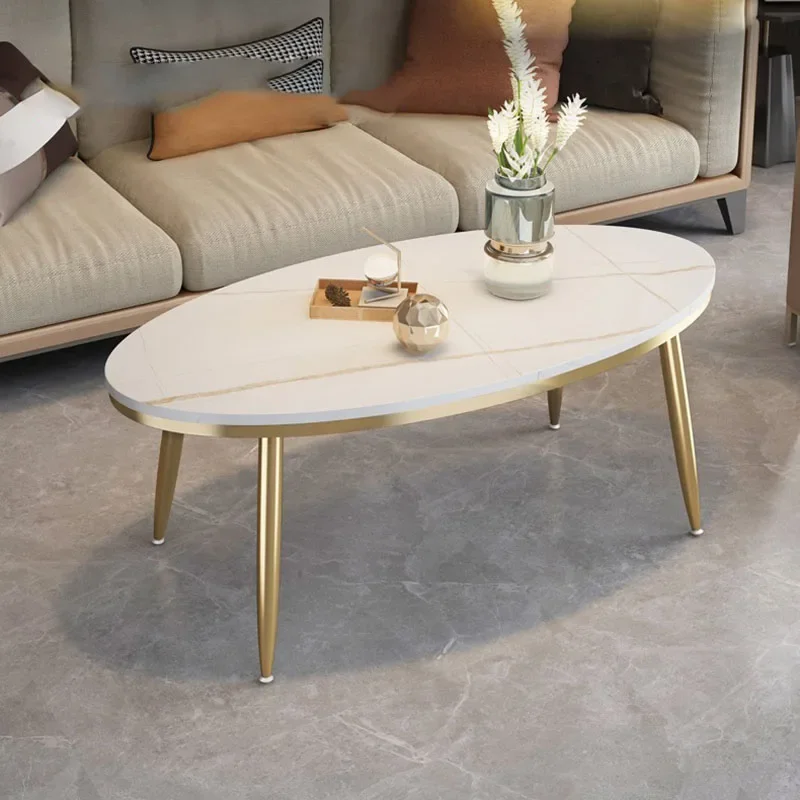 Luxury Gold Coffee Tables Modern Metal Nordic Minimalist Side Table Small Marble Effect Mesa De Centro De Sala Home Furniture customized custom chinese tea table wrought iron metal table frame rock slab marble slab table coffee t