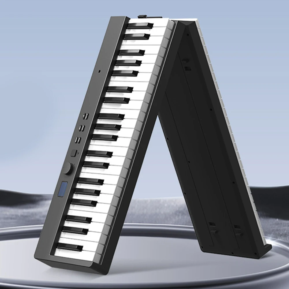 88 Key Folding Piano Keyboard with BT MIDI Digital Piano with Sheet Music Stand Pedal and Bag Foldable Electronic