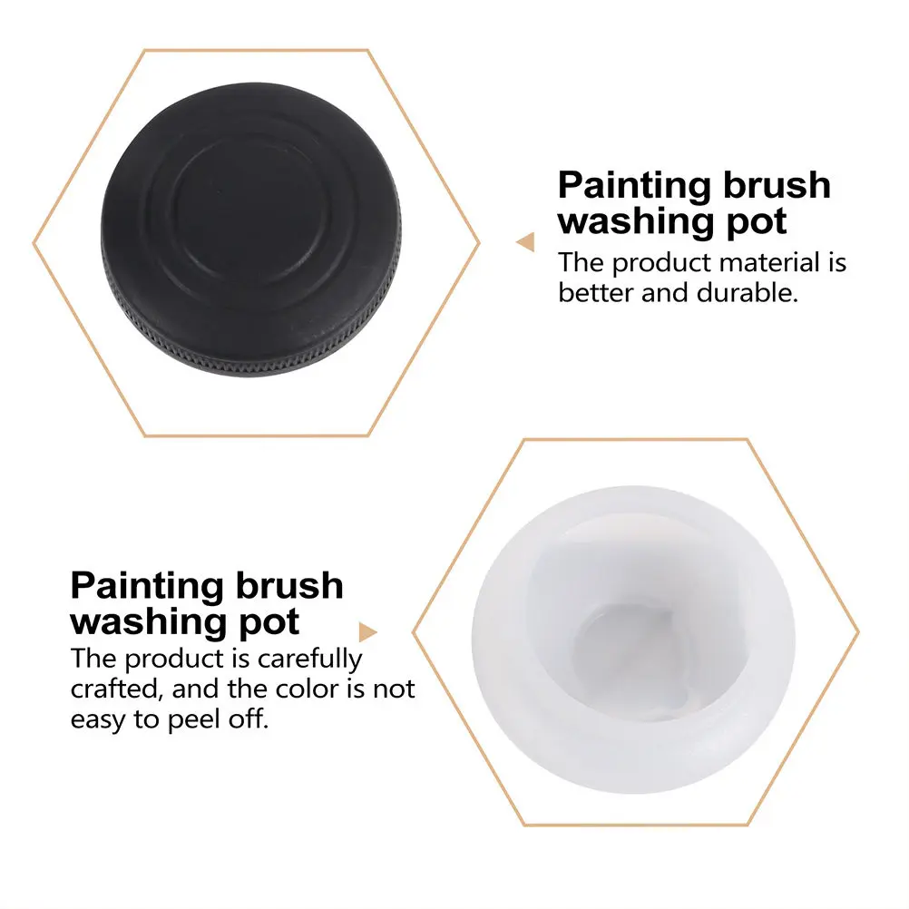 4Pcs 브러쉬 세척 냄비 오일 수채화 그림을 위한 프리미엄 재사용 가능한 플라스틱 아티스트 도구 색상 혼합을 위한 야외용 용기