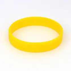 Red and Black Fitness Wristband Set - Silicone Bracelets - Circumference 20cm (Yellow)