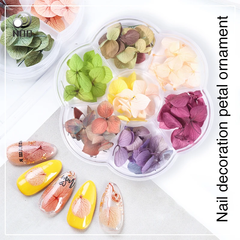 

1 колесо высушенные цветы 3D украшение для ногтей градиент натуральные наклейки с цветами для УФ гель-лака аксессуары для маникюра наконечник