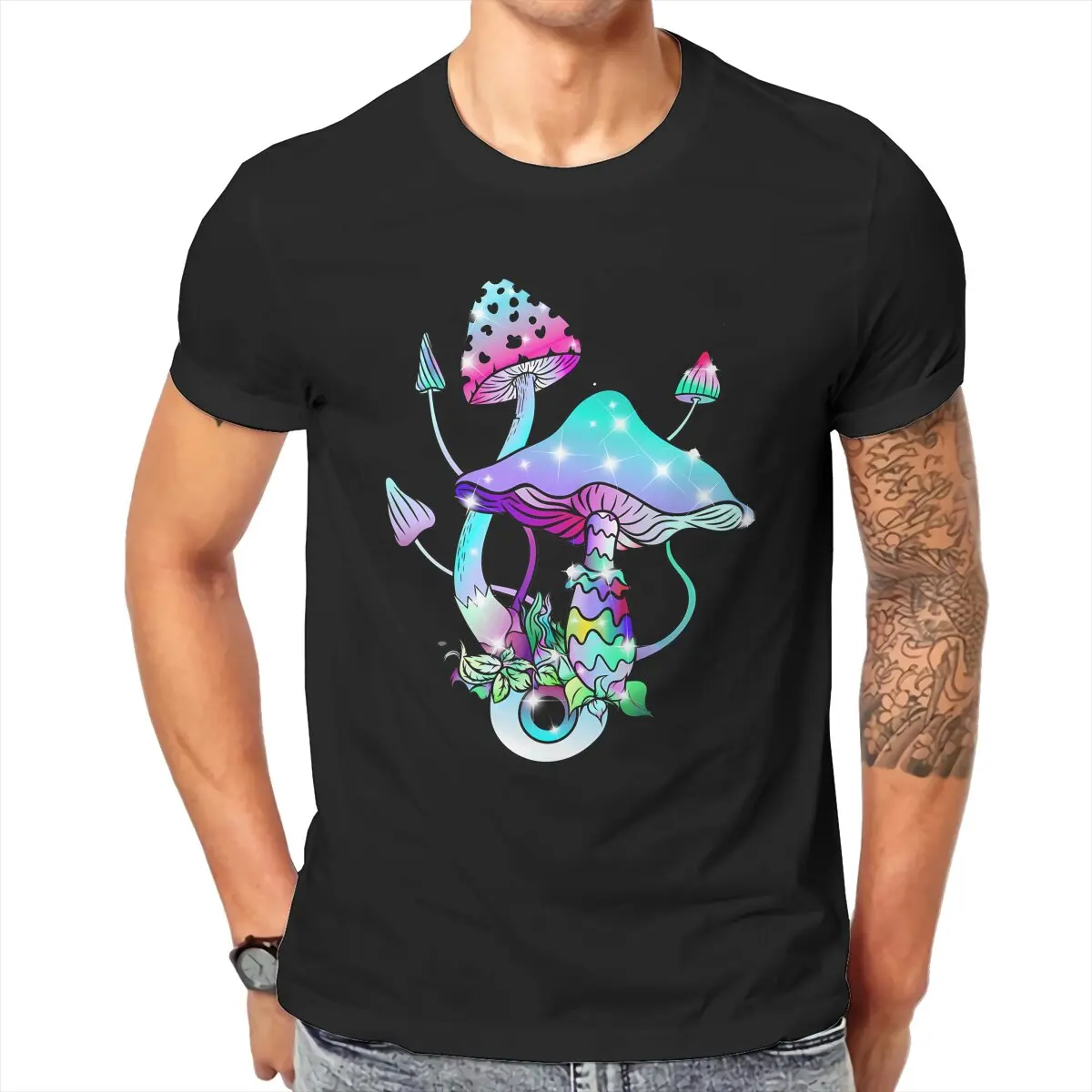 

Красочная художественная футболка в стиле Харадзюку, уличная одежда в виде грибов, женская футболка с коротким рукавом, специальная идея для подарка
