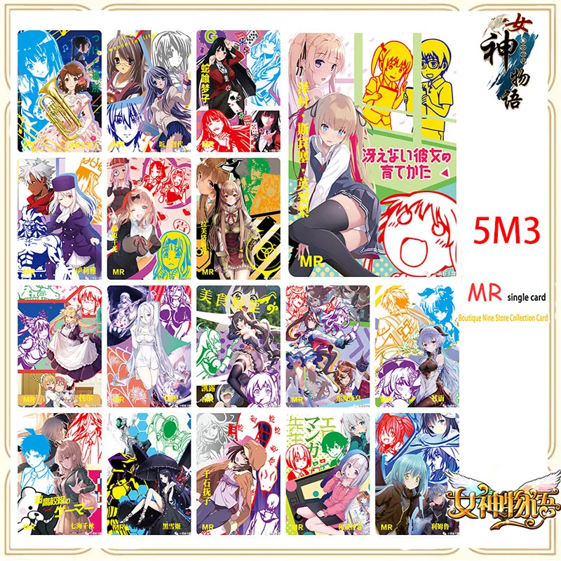 

Anime Goddess Story MR Rare Flash Card Shinobu Kamado Nezuko Eris Rem Flash Card Genuine Game Collection Card Toy Gift