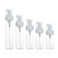 100ml/120ml/150ml/200ml Foaming Pump Bottle Facial Cleanser Portable Plastic Foam Bottles Refillable Lotion Shampoo Dispenser 2