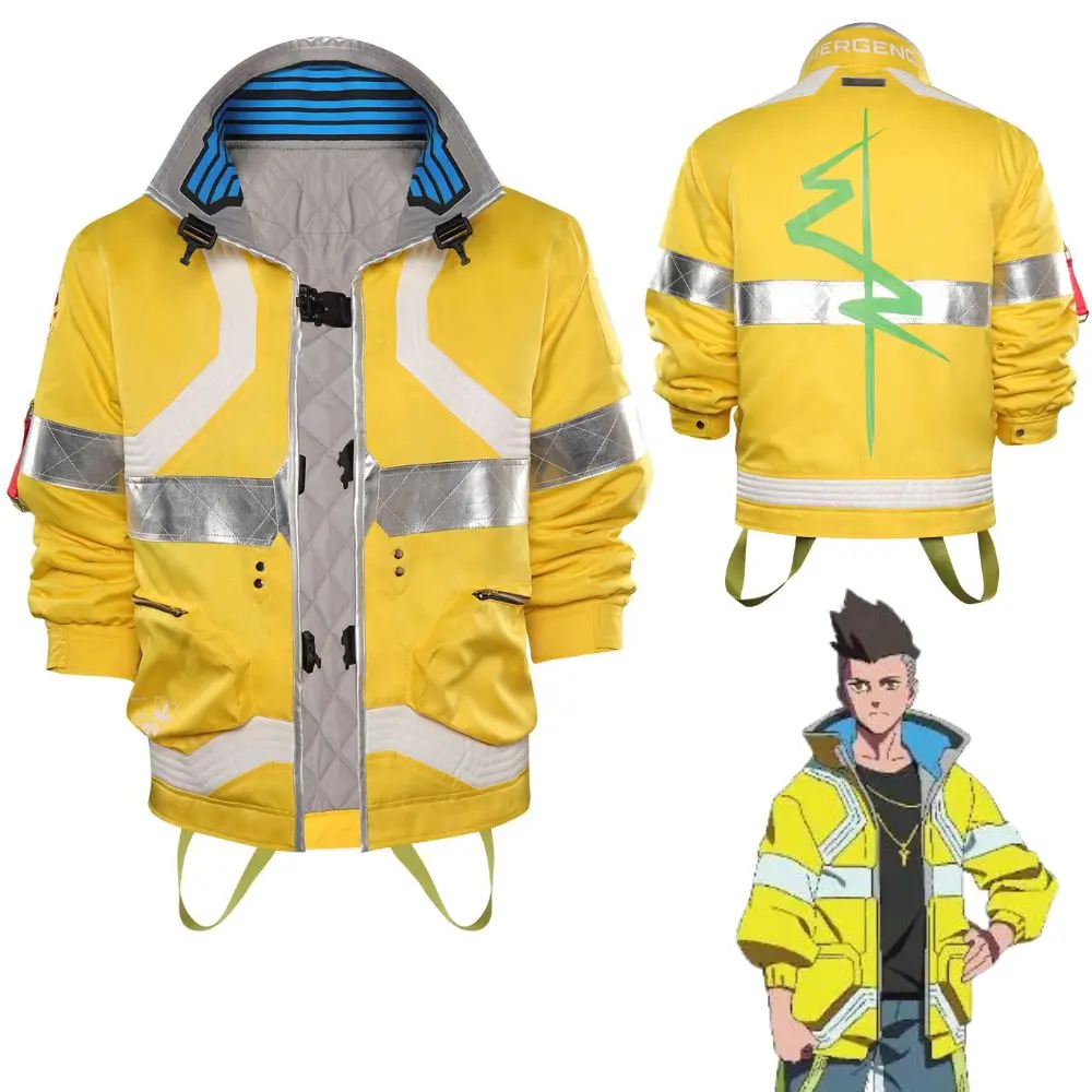 Cosplay Costume David Martinez Fantasia Jacket Punk Coat for Adult Men Roleplay