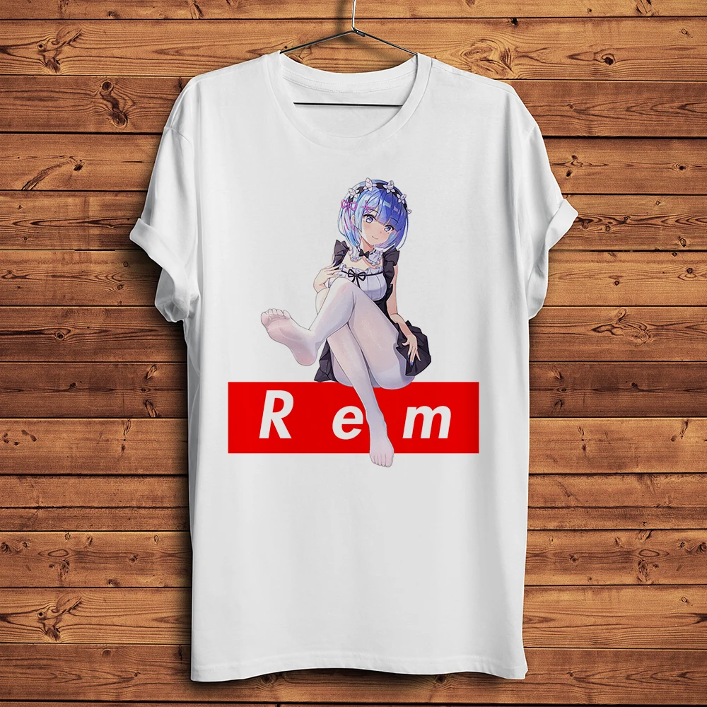 Rezero Kawaii Rem Funny Waifu Anime Tshirt Men New White T