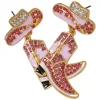 2024 New Metal Cowboy Earrings Boot Hat Pendant For Women Fashion Holiday Party Pink Jewelry Ear Accessory Gifts Wholesale Decor 5