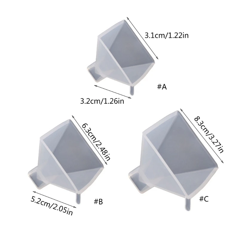 Silicone Pyramid Molds Mold DIY Jewelry Casting Mold for DIY Crafts Art Home Table Decorations R9CF