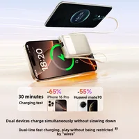 OLOEY 66W Portable PowerBank Built-in USB-C Cable 50000/100000mAh PD 20W Fast Charging Power Bank for IPhone 17 16 15 14 Samsung - Image 4