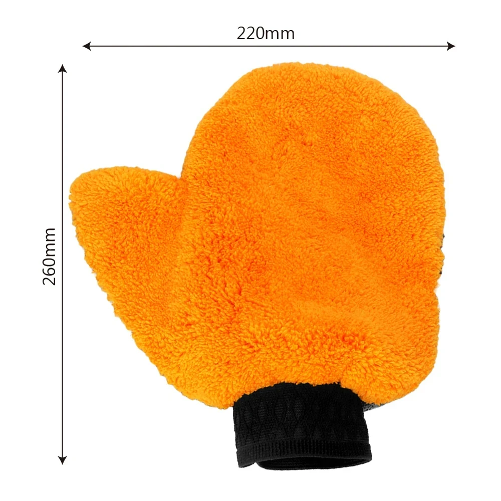 Car Washing Gloves Microfiber Double-sided Fleece Drying Cloth