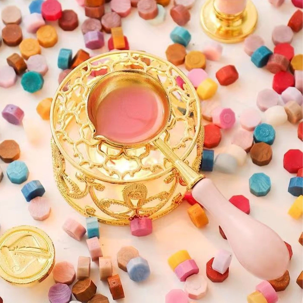 Retro Firework Furnace Birdcage embossment hollowwork seal alloy Fireproof washable gift good for delicate gold mini heating