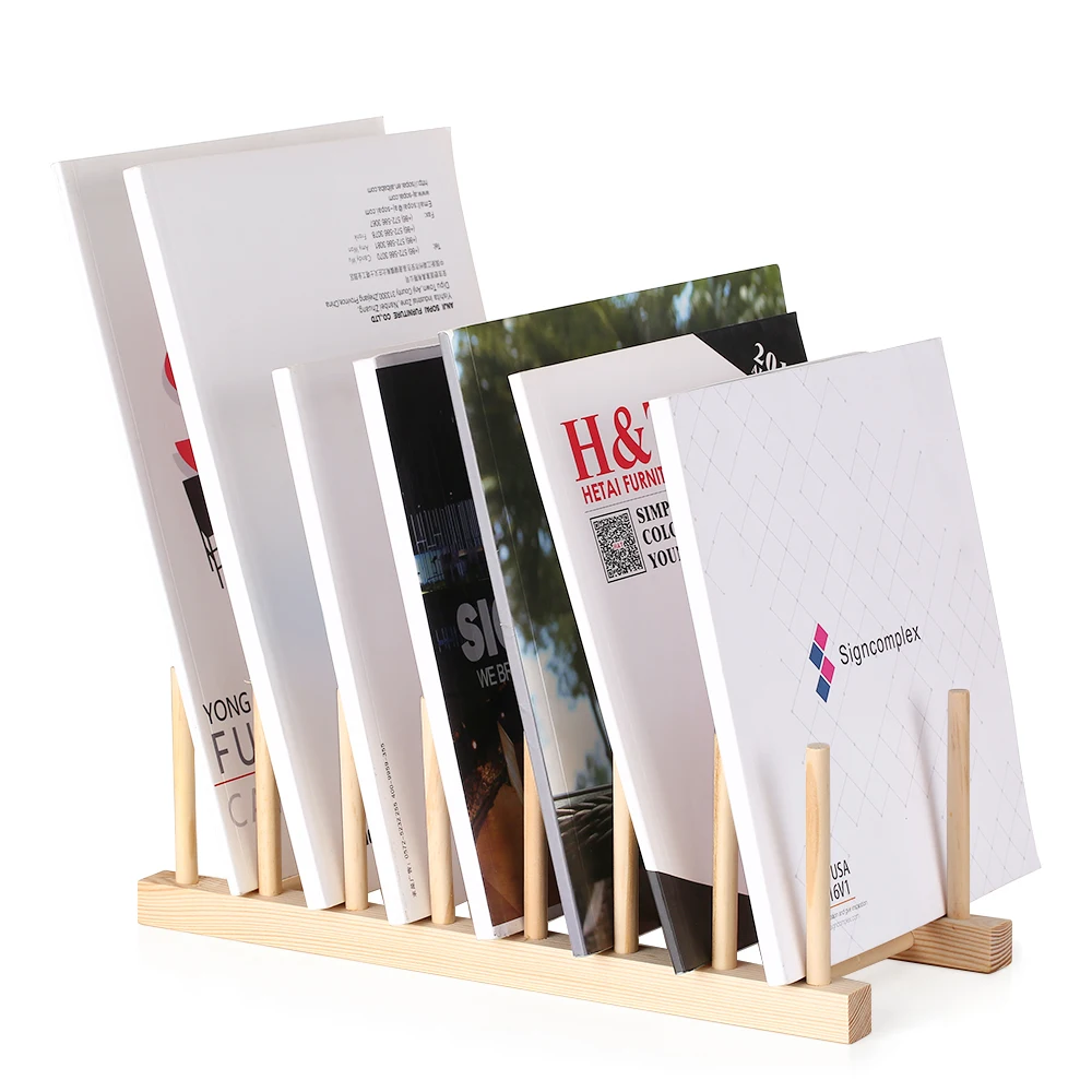Multi-purpose Wooden Book Magazine Storage Stand Organizer Holder Desk Organizer for Book CD File