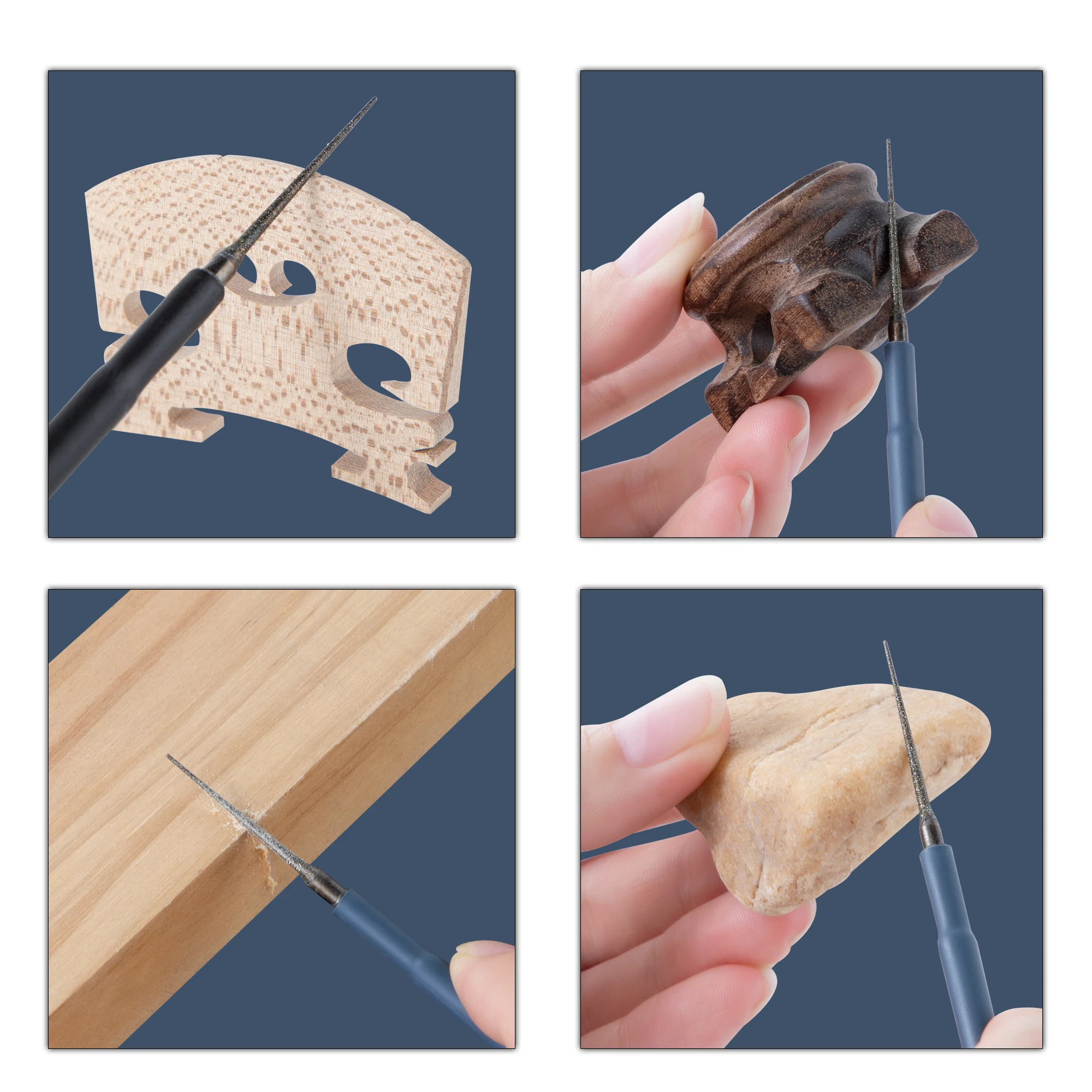 Mini Violin Bridge Slotting Files 1/3pcs Violin Nut Slot File luthier Tools Violin Cello Making tools Detail polishing tool part