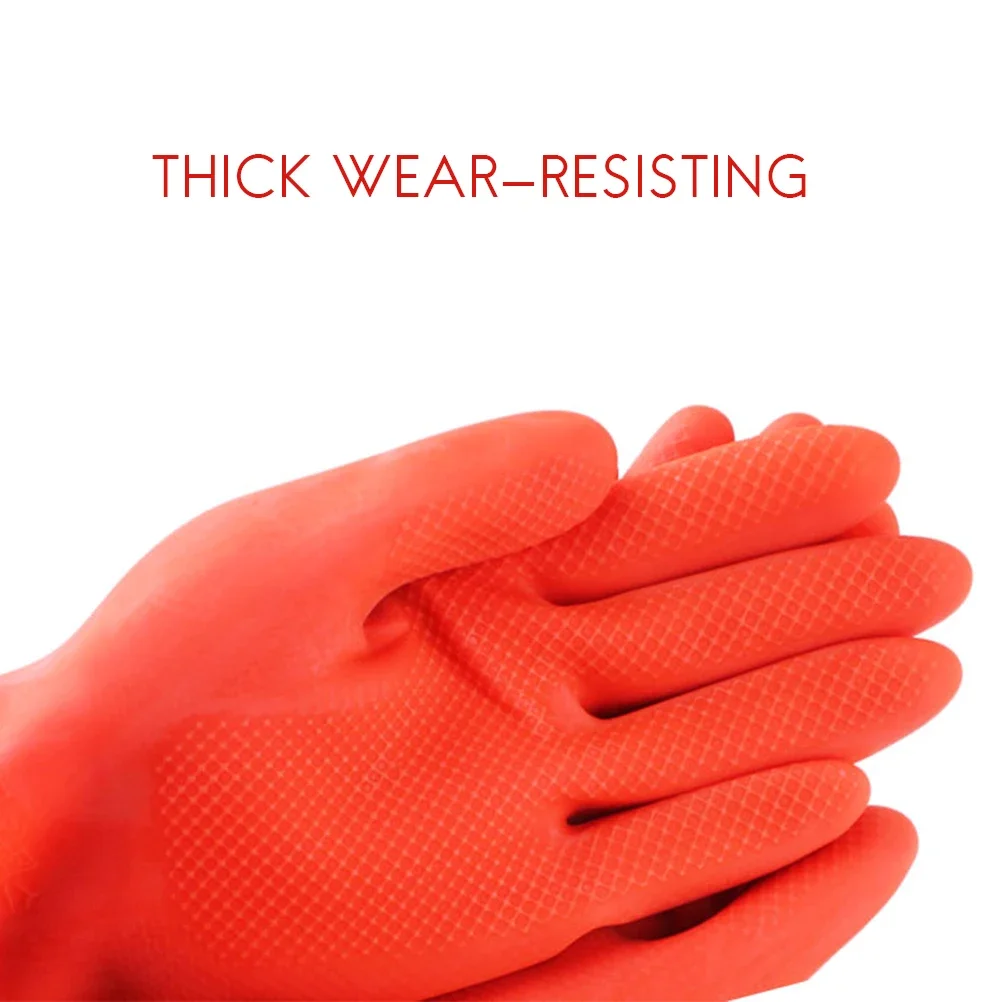 Kiplyki Rubber Cleaning Gloves - Latex Free Kitchen Cleaning Gloves With Liner- Household