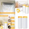 Pre-Taped Masking Film Anti Dust Plastic Drop Cloth Film for r Spray Paint Automobile Painting Living Room Furniture Dust-proof 1