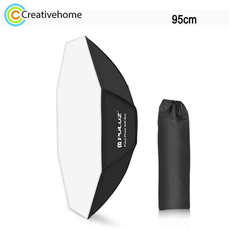 Puluz 95Cm Octagon Photography Softbox Diffusore Pieghevole 8 Poli Parabolic Flash Light Box Con Supporto Bowen