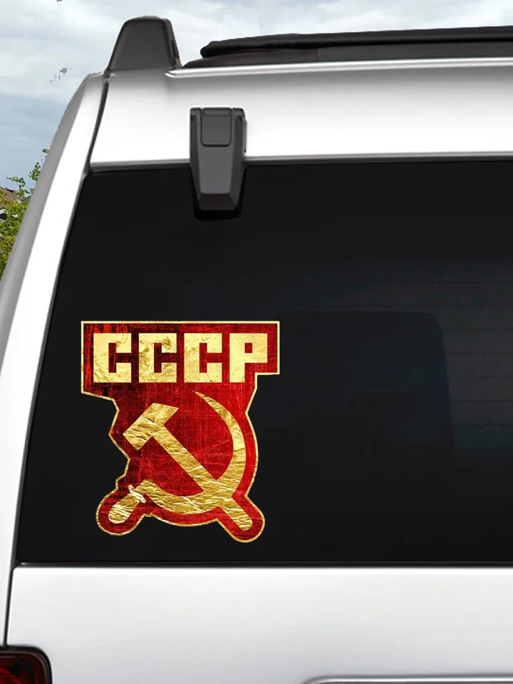 Adesivo URSS CCCP SSSR URSS RUSSIA UNIONE SOVIETICA BANDIERA DECALCOMANIA EMBLEM - Foto 4