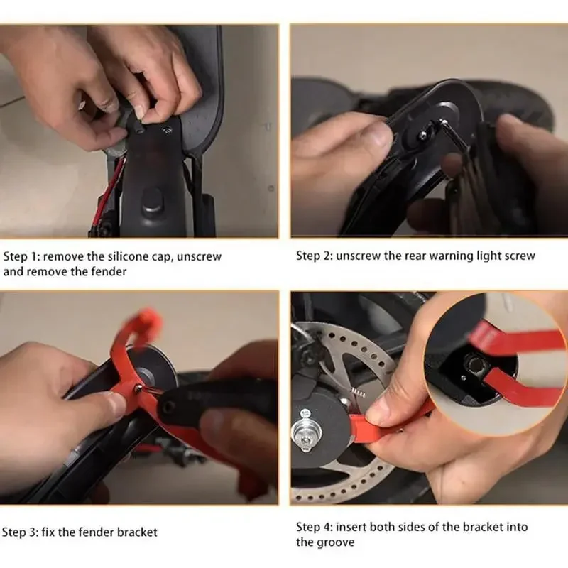 Rear Wheel Fender Mudguard Bracket Support Shockproof Protection for Xiaomi M365/Pro Electric Scooter Fender Bracket Parts