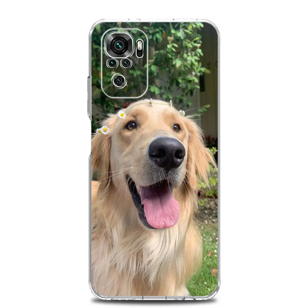 Golden Retriever Friend Silicone Clear Phone Case